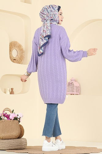 moda selvim Tunic 2734AYD574 Lilac - Thumbnail