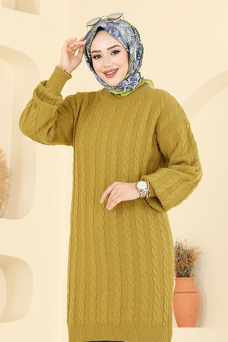 moda selvim Tunic 2734AYD574 Oil Green - Thumbnail