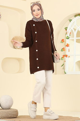 moda selvim Tunic 2735AYD574 Brown - Thumbnail