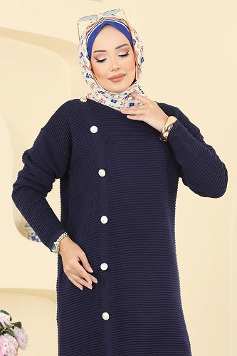 moda selvim Tunic 2735AYD574 Navy Blue - Thumbnail