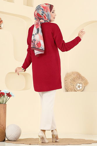 moda selvim Tunic 2735AYD574 Red - Thumbnail