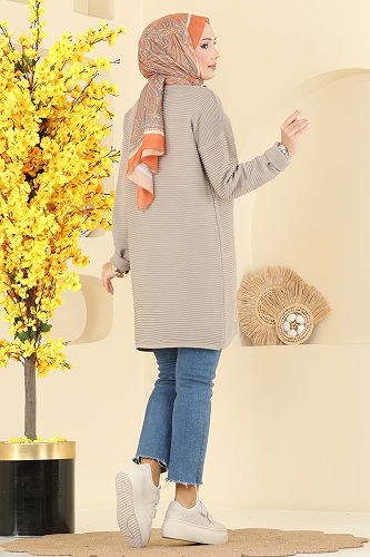 moda selvim بلوز بيج 2735AYD574 - Thumbnail