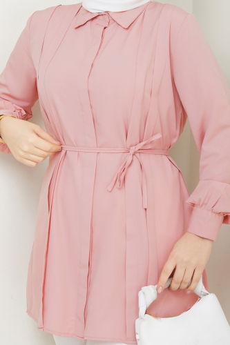 moda selvim Tunic 273ASN888 Powder - Thumbnail
