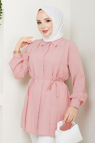 moda selvim Tunic 273ASN888 Powder - Thumbnail