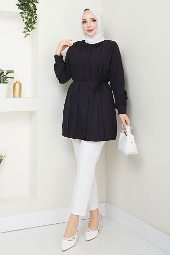 moda selvim Tunic 273ASN936-M Black - Thumbnail