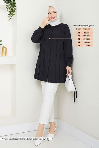 moda selvim Tunic 273ASN936-M Black - Thumbnail
