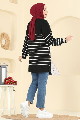 moda selvim بلوز أسود 2751AYD574 - Thumbnail