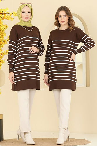 moda selvim Tunic 2751AYD574 Brown - Thumbnail
