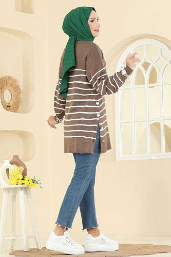 moda selvim Tunic 2751AYD574 Dark Vision - Thumbnail