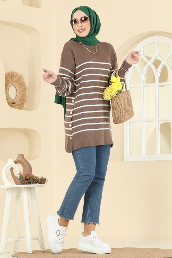 Modaselvim تونيكات بلوز بيج غامق 2751AYD574