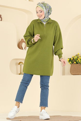 moda selvim بلوز فسفوري 2753AYD574 - Thumbnail