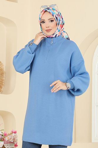 moda selvim Tunic 2753AYD574 Baby Blue - Thumbnail