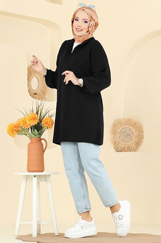 moda selvim Tunic 2753AYD574 Black - Thumbnail