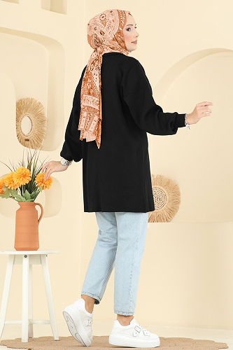 moda selvim Tunic 2753AYD574 Black - Thumbnail