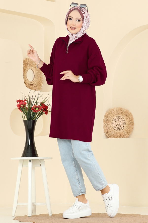 Modaselvim 30% OFF YOUR CART Tunic 2753AYD574 Burgundy