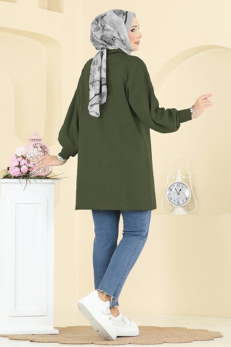 moda selvim Tunic 2753AYD574 Khaki - Thumbnail