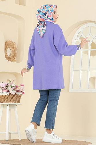 moda selvim Tunic 2753AYD574 Light Lilac - Thumbnail