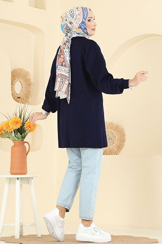 moda selvim Tunic 2753AYD574 Navy Blue - Thumbnail
