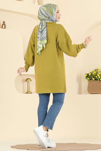 moda selvim Tunic 2753AYD574 Oil Green - Thumbnail