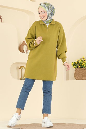 moda selvim بلوز أخضر 2753AYD574 - Thumbnail