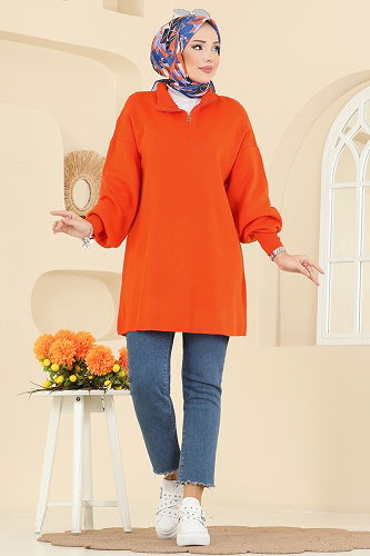 moda selvim Tunic 2753AYD574 Oranj - Thumbnail