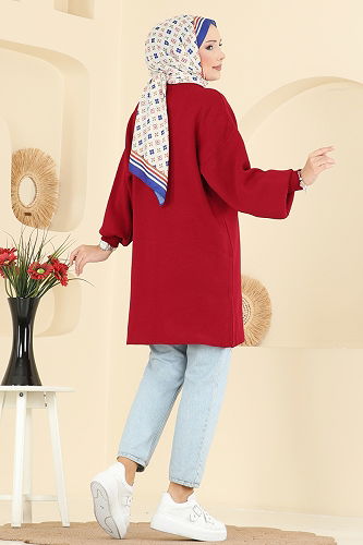 moda selvim Tunic 2753AYD574 Red - Thumbnail