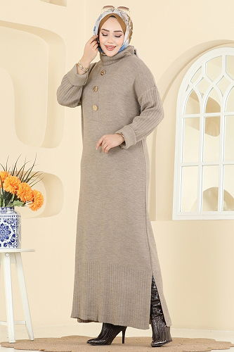 moda selvim بلوز بيج غامق 2760AYD574 - Thumbnail