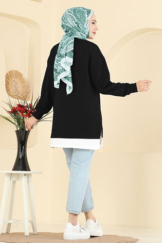 moda selvim Tunic 2769AYD574 Black - Thumbnail