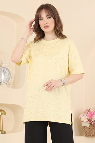 moda selvim Tunic 2804AYD574 Yellow - Thumbnail