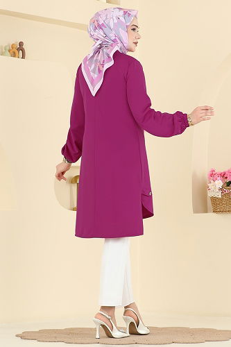 moda selvim Tunic 2825SLK540 Fuchsia - Thumbnail