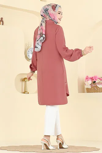 moda selvim Tunic 2825SLK540 Salmon - Thumbnail