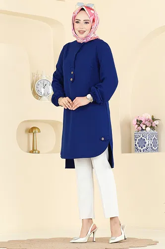 moda selvim Tunic 2825SLK540 Saxe - Thumbnail