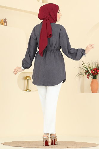 moda selvim Tunic 2827SLK540 Anthracite - Thumbnail