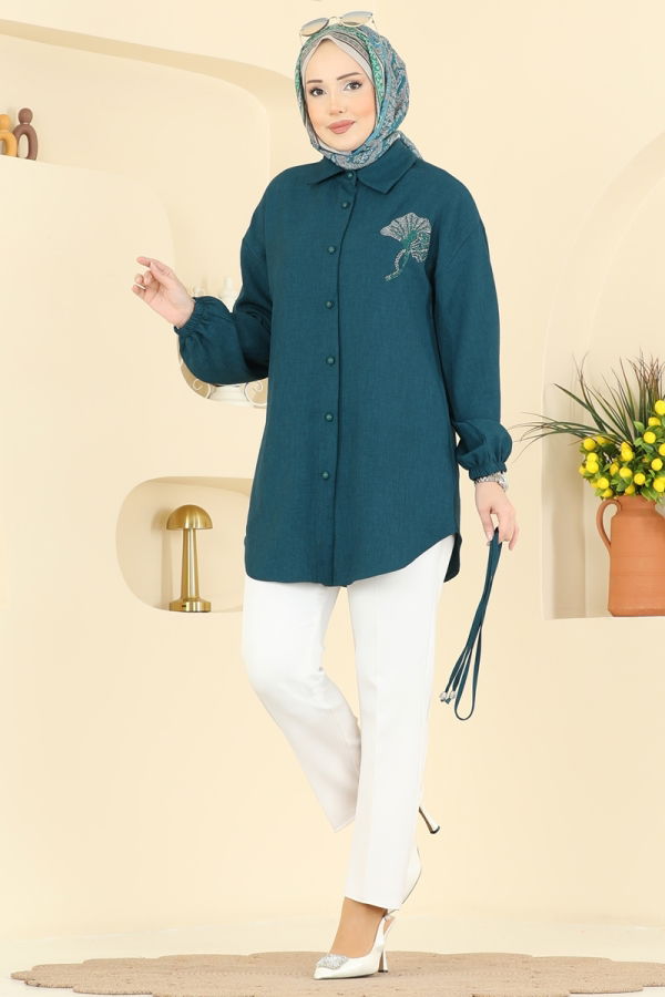 Modaselvim Tunic Tunic 2827SLK540 Petroleum
