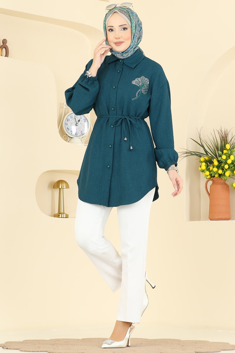 Tunic 2827SLK540 Petroleum - Moda Selvim