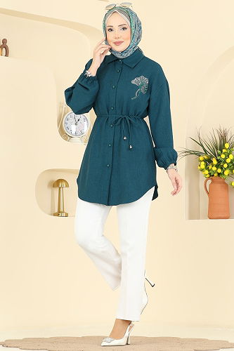 moda selvim Tunic 2827SLK540 Petroleum - Thumbnail