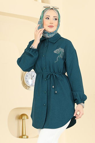 moda selvim Tunic 2827SLK540 Petroleum - Thumbnail