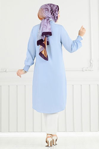 moda selvim Tunic 282ASN888 Blue - Thumbnail