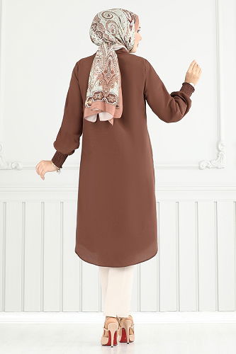 moda selvim Tunic 282ASN888 Brown - Thumbnail