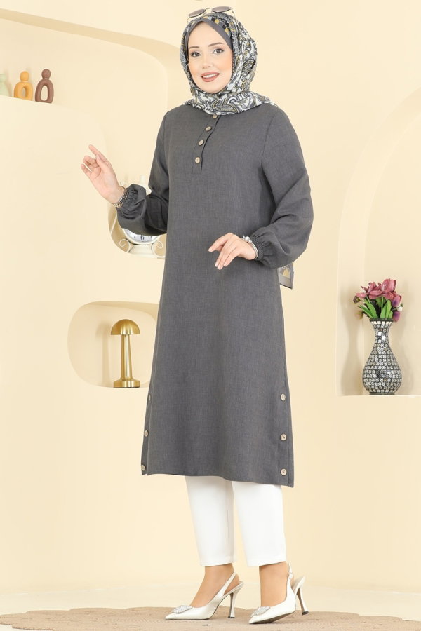 Modaselvim تونيكات بلوز رمادي غامق 2835SLK540