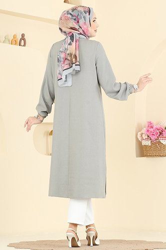 moda selvim Tunic 2835SLK540 Dark Gray - Thumbnail