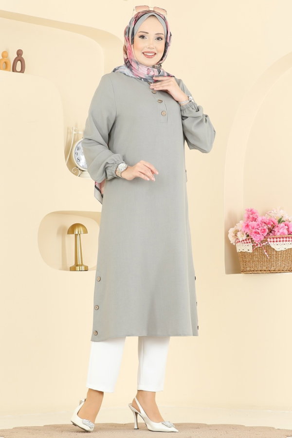 Modaselvim تونيكات بلوز رمادي غامق 2835SLK540