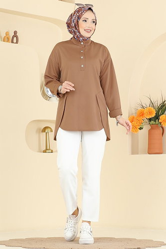 moda selvim بلوز لاتيه 2840SLK540 - Thumbnail