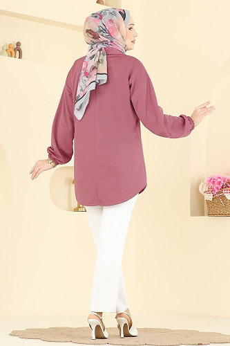 moda selvim بلوز وردي 2842SLK540 - Thumbnail
