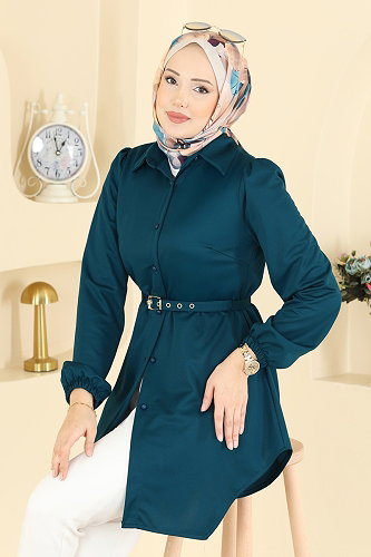 moda selvim Tunic 2847SLK540 Petroleum - Thumbnail