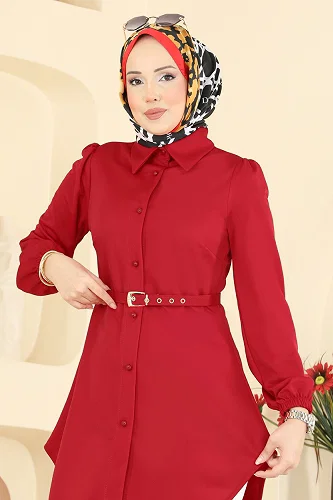moda selvim بلوز احمر 2847SLK540 - Thumbnail