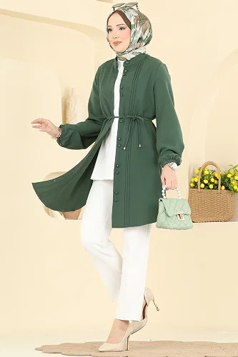 moda selvim Tunic 2874SLK540 Khaki - Thumbnail