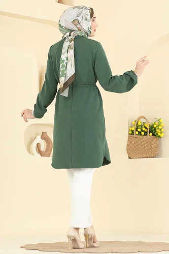 moda selvim Tunic 2874SLK540 Khaki - Thumbnail