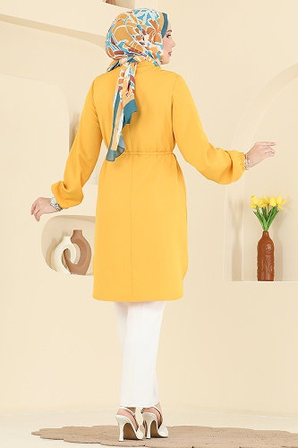 moda selvim Tunic 2874SLK540 Mustard - Thumbnail