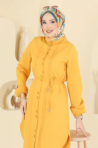 moda selvim بلوز خردلي 2874SLK540 - Thumbnail